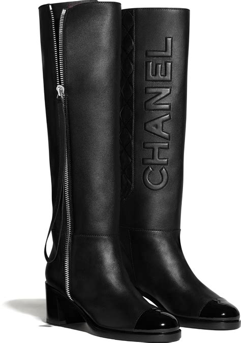 chanel knee high sneaker boots|chanel leather boot with heel.